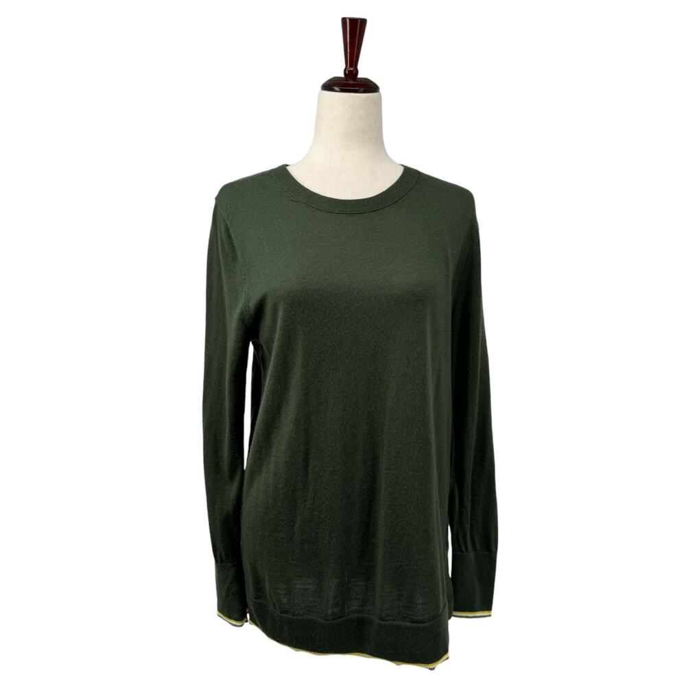 Banana Republic Extra Fine Merino Wool Sweater M Green Warm Winter